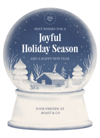 Winter Snow Globe - Business Holiday Card by Paperless Post