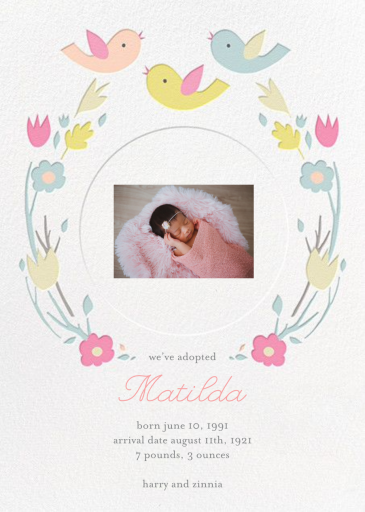 Ring Around the Daisy (Photo) - Birth Announcement by Little Cube
