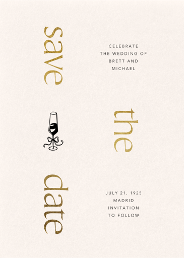 Save the Toast - Save the Date by Paperless Post