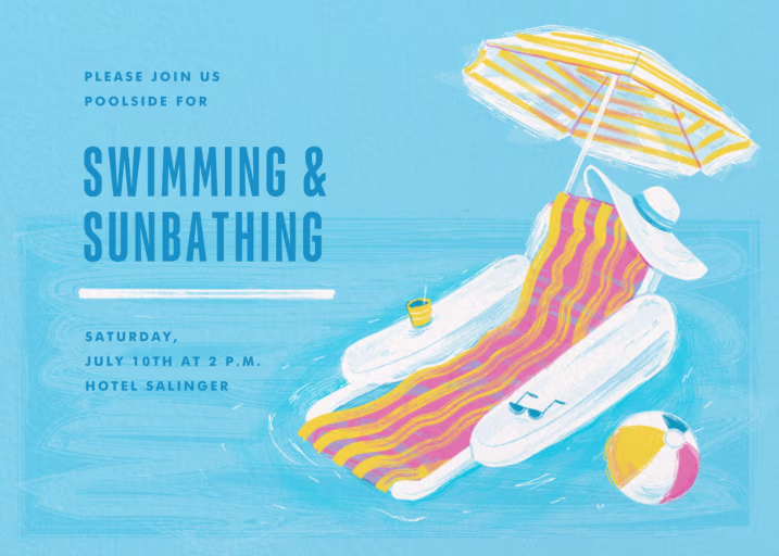 Splashy Chair - Pool Party Invitation by Paperless Post