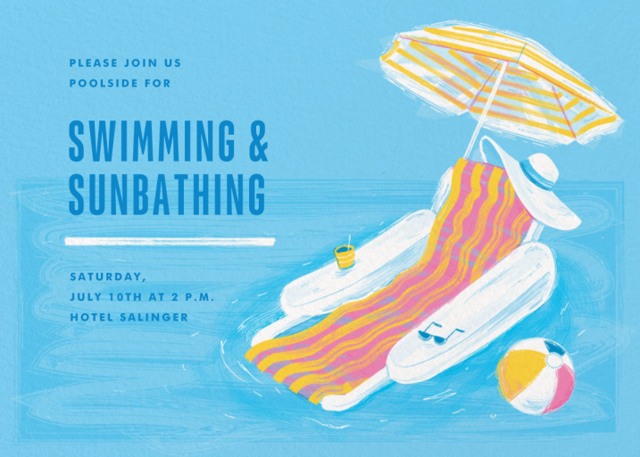 Splashy Chair - Pool Party Invitation by Paperless Post