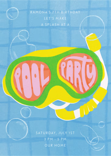 Swimfins - Pool Party Invitation by Paperless Post