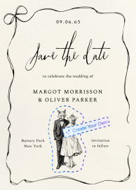 Bow Border (Custom Magic Art) - Invitation by Paperless Post