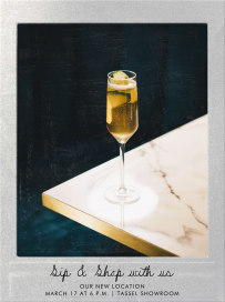 Snapshot Metallic (Single Sided) - Tall - Cocktail Party Invitation by Paperless Post