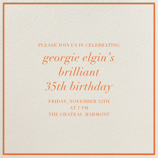 Cream Interior Border by Paperless Post