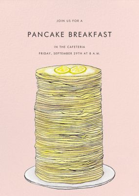 Stacks on Stacks - Paperless Post - Pancake Breakfast Invitations