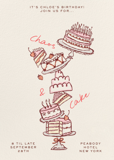Cake Balance - Birthday Invitation by Pulp Templates Co.