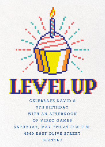 8-Bit Birthday - Birthday Invitation by Paperless Post