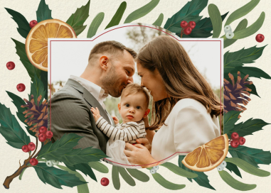 Pine and Photo - Holiday Card by Paperless Post