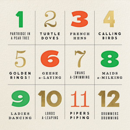 12 Days - New Year's Card by The Indigo Bunting