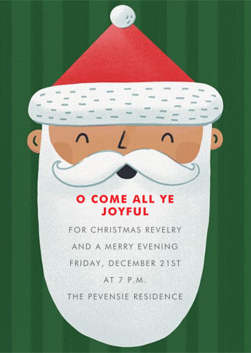 Beard Guy - Christmas Party Invitation by Hello!Lucky