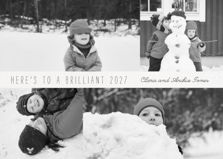 Photo Collage Winter Holiday Card