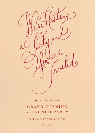 Scripted - Business Invitation by Stephanie Fishwick