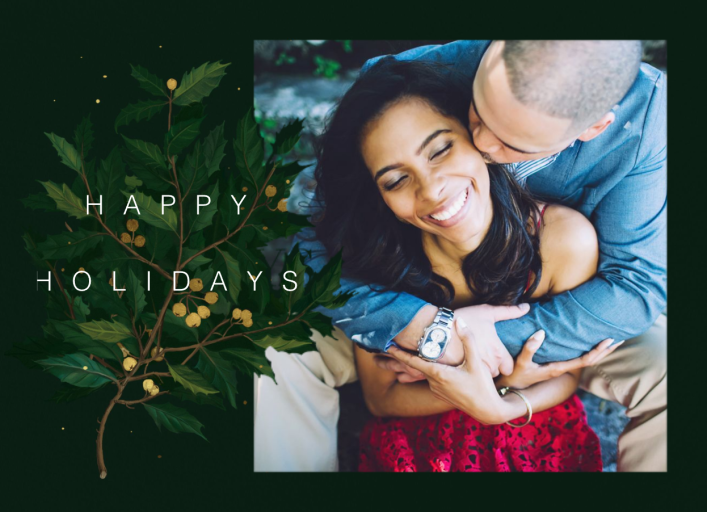 Holly Branch (Photo) - Christmas Card by Paperless Post