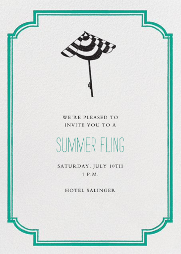 Under the Umbrella - Summer Party Invitation by Mr. Boddington's Studio