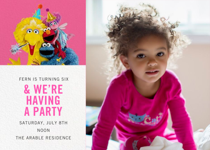 Big Bird and Company Photo - Birthday Invitation by Sesame Street