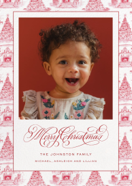 Photo Toile Christmas Tree Card