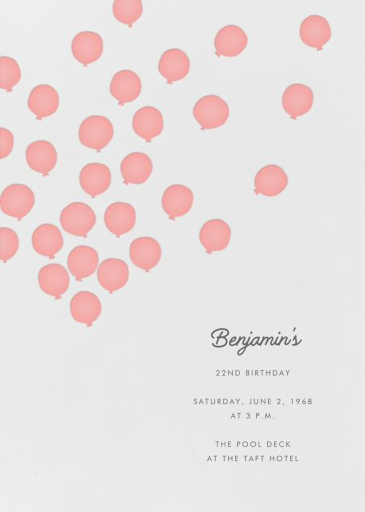 Balloons - Birthday Invitation by Linda and Harriett