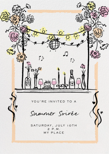 Garden Disco - Summer Party Invitation by Pulp Templates Co.