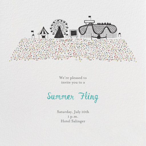 Coney Island Summer - Pool Party Invitation by Mr. Boddington's Studio