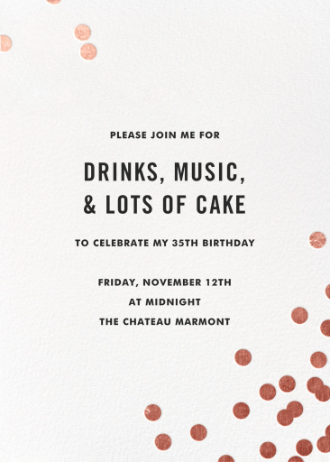 Confetti (Invitation) - Birthday Invitation by kate spade new york