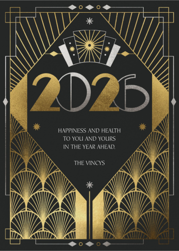 Deco Delight - New Year's Card by Paperless Post