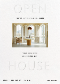 Embossed Letters - Open House Invitation by Paperless Post
