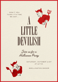 Feelin' Devilish - Halloween Invitation by Sam Crosby