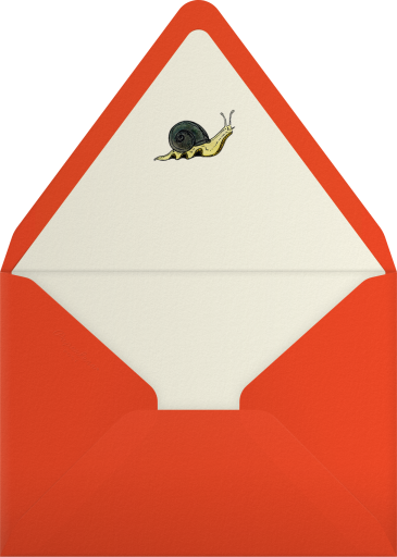 Cute Snail Drinks Invitation Envelope