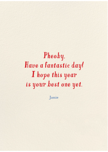 Marvelous Float (Greeting) - Birthday Card by Mr. Boddington's Studio - Back