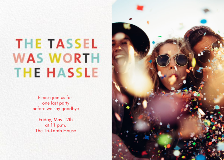 The Tassel (Photo) - Graduation Party Invitation by Mr. Boddington's Studio