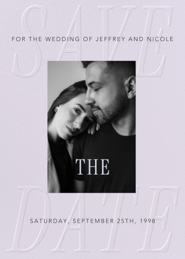 Embossed Editorial - Save the Date by Paperless Post