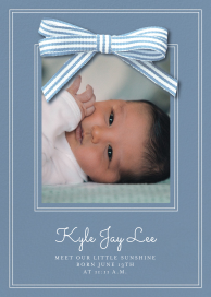 Classic Bow - Birth Announcement by Cheree Berry Paper & Design