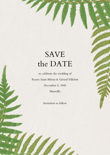 Fern Fronds (Save the Date) by John Derian