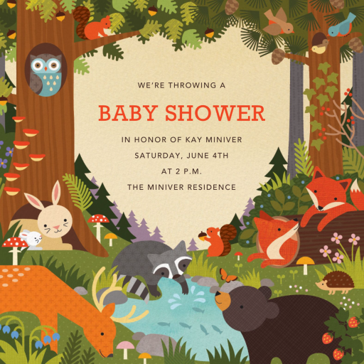 Critter Creek - Baby Shower Invitation by Petit Collage