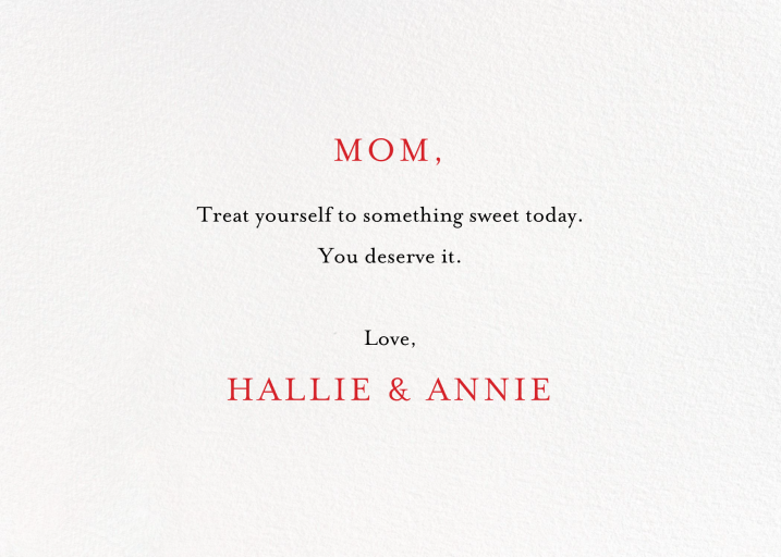 French Mommy - Mother's Day Card by Mr. Boddington's Studio - Back