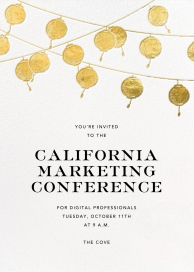 Golden String Lanterns - Conference Invitation by Paperless Post