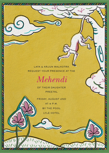 Vasant Monkey - Invitation by Chand Sitara