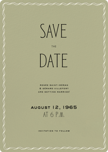 Rippled Border - Save the Date by Paperless Post