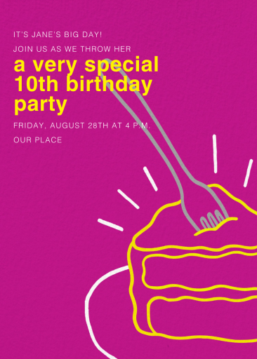 Radiant Birthday Cake by Paperless Post