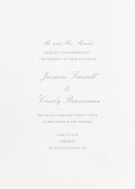 Classic Textured Script - Wedding Invitation by Crane & Co.