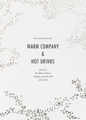 Metallic Paint Splatter - Holiday Party Invitation by Kelly Wearstler