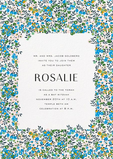 Wiltshire Berry - Bar & Bat Mitzvah Invitation by Liberty