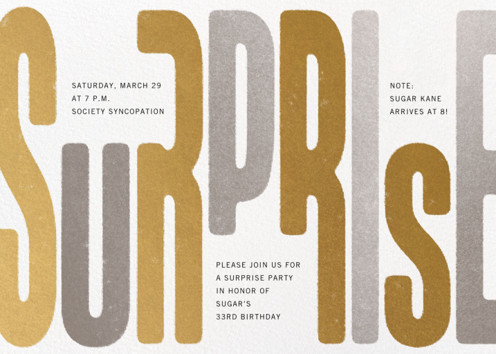 Big Surprise - Surprise Party Invitation by Paperless Post