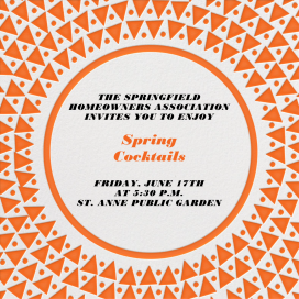 Radial Triangles - Cocktail Party Invitation by Paperless Post