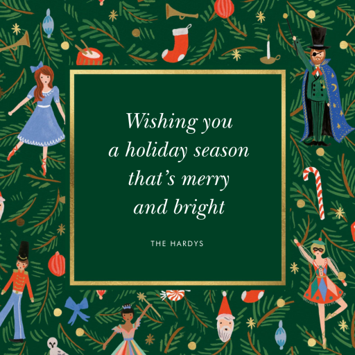 Nutcracker Christmas Tree - Holiday Card by Rifle Paper Co. - Back