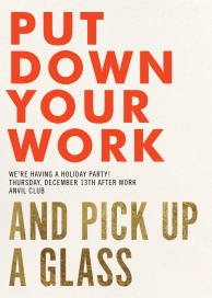 Colorblock Lettering - Corporate Holiday Party Invitation by Paperless Post