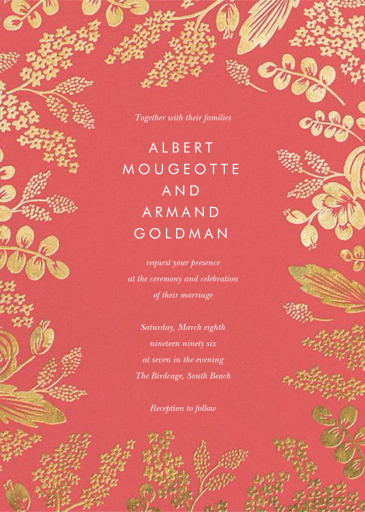 Heather and Lace - Wedding Invitation by Rifle Paper Co.