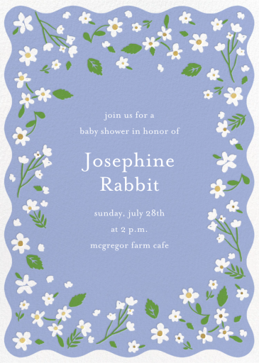 White Daisies - Baby Shower Invitation by Meri Meri