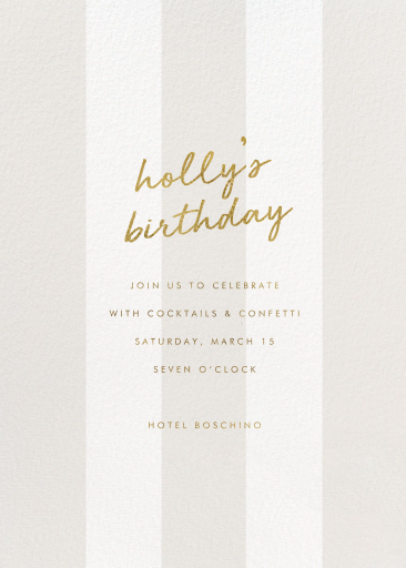 Minimalist Stripe Invitation